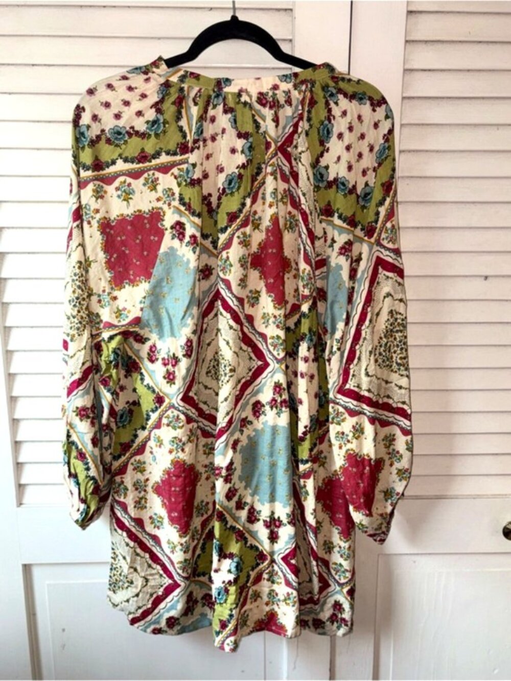NWT Natural Life Camille Mini Dress Medium Handkerchief Mix Boho Patchwork - Picture 6 of 8